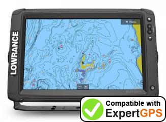 Download your Lowrance Elite-12 Ti2 waypoints and tracklogs and create maps with ExpertGPS