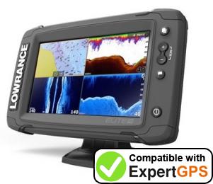 Download your Lowrance Elite-7 Ti waypoints and tracklogs and create maps with ExpertGPS