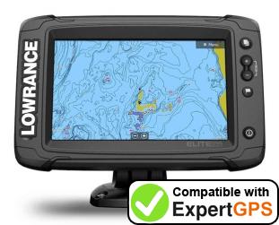 Download your Lowrance Elite-7 Ti2 waypoints and tracklogs and create maps with ExpertGPS