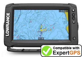 Download your Lowrance Elite-9 Ti2 waypoints and tracklogs and create maps with ExpertGPS