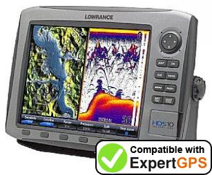 Download your Lowrance HDS-10 waypoints and tracklogs and create maps with ExpertGPS