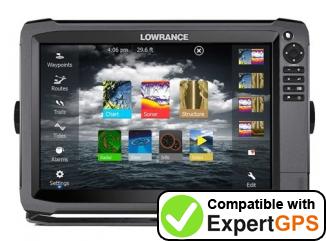 Download your Lowrance HDS-12 Gen3 waypoints and tracklogs and create maps with ExpertGPS
