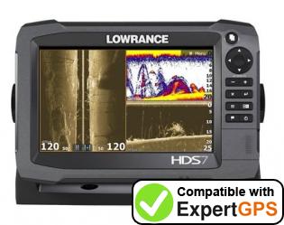 Download your Lowrance HDS-7 Gen2 waypoints and tracklogs and create maps with ExpertGPS