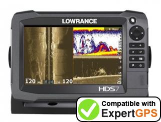 Download your Lowrance HDS-7 Gen3 waypoints and tracklogs and create maps with ExpertGPS