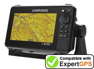 Download your Lowrance HDS-7 LIVE BAJA waypoints and tracklogs and create maps with ExpertGPS