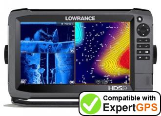Download your Lowrance HDS-9 Gen3 waypoints and tracklogs and create maps with ExpertGPS