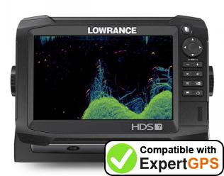 Download your Lowrance HDS Carbon 7 waypoints and tracklogs and create maps with ExpertGPS