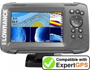 Download your Lowrance HOOK-5 waypoints and tracklogs and create maps with ExpertGPS