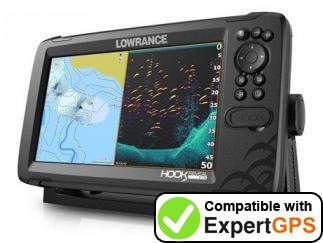 Download your Lowrance HOOK Reveal 9 waypoints and tracklogs and create maps with ExpertGPS