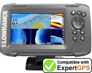 Download your Lowrance HOOK2-5 waypoints and tracklogs and create maps with ExpertGPS