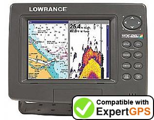 Download your Lowrance LCX-28C HD waypoints and tracklogs and create maps with ExpertGPS