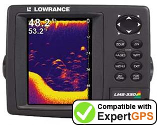Download your Lowrance LMS-330C waypoints and tracklogs and create maps with ExpertGPS
