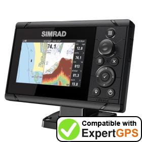 Download your Simrad Cruise 5 waypoints and tracklogs and create maps with ExpertGPS
