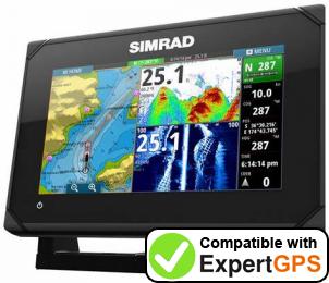 Download your Simrad GO7 XSE waypoints and tracklogs and create maps with ExpertGPS
