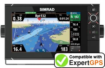 Download your Simrad NSS9 evo2 waypoints and tracklogs and create maps with ExpertGPS