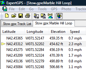 GPS Tracks into Excel Spreadsheets or