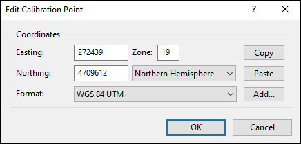 Edit Calibration Point dialog