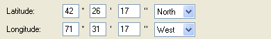 Degrees, Minutes, Seconds dialog