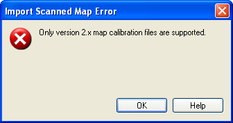 Import Scanned Map Error: Invalid .map Version