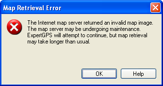Map Retrieval Error: Invalid image