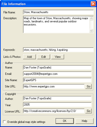 File Information Dialog