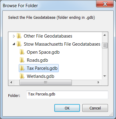 Import File Geodatabase dialog