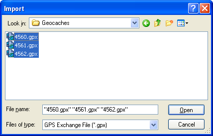 Import dialog - merging geocaches