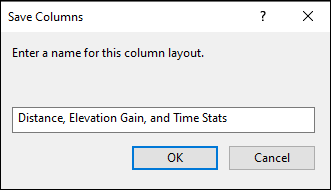 Save Columns Dialog