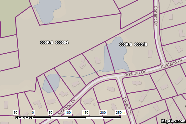 Tax Parcel Map, Imported from File Geodatabase, in ExpertGPS Pro