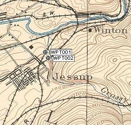 Historical railroad research using old topo maps in ExpertGPS