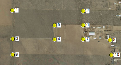 Using the Route Tool to outline agricultural fields