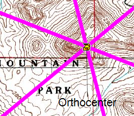 Finding the orthocenter - geocaching puzzle cache geometry