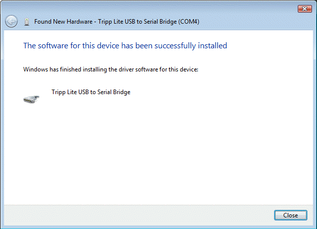 USB to Serial Adapter driver install on Windows Vista