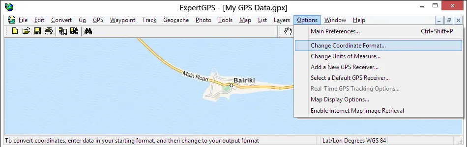 Batch Kiribati Coordinate Conversion Software for Windows