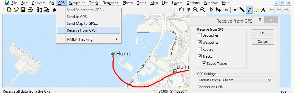 Map of Djibouti in ExpertGPS GPS Mapping Software