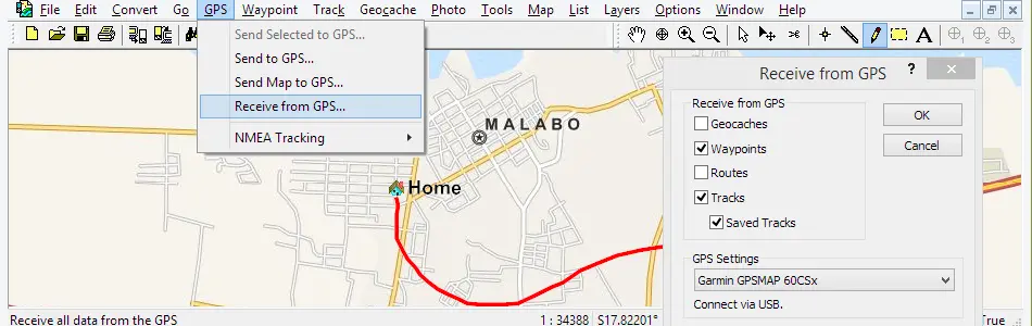 Map of Equatorial Guinea in ExpertGPS GPS Mapping Software