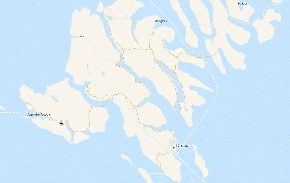 Map of Faroe Islands in ExpertGPS GPS Mapping Software