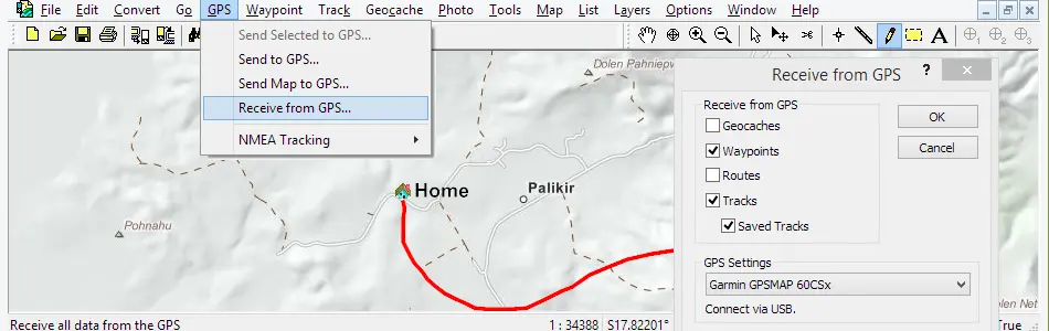 Map of Micronesia in ExpertGPS GPS Mapping Software