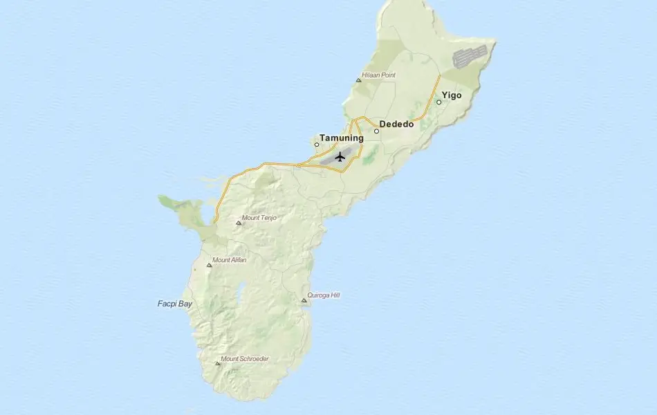 Map of Northern Mariana Islands in ExpertGPS GPS Mapping Software