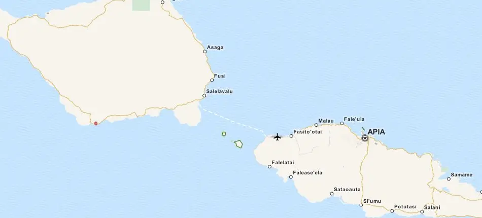 Map of Samoa in ExpertGPS GPS Mapping Software