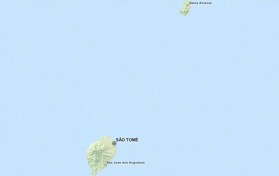 Map of Sao Tome and Principe in ExpertGPS GPS Mapping Software