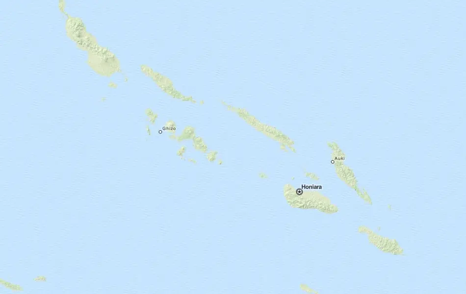 Map of Solomon Islands in ExpertGPS GPS Mapping Software