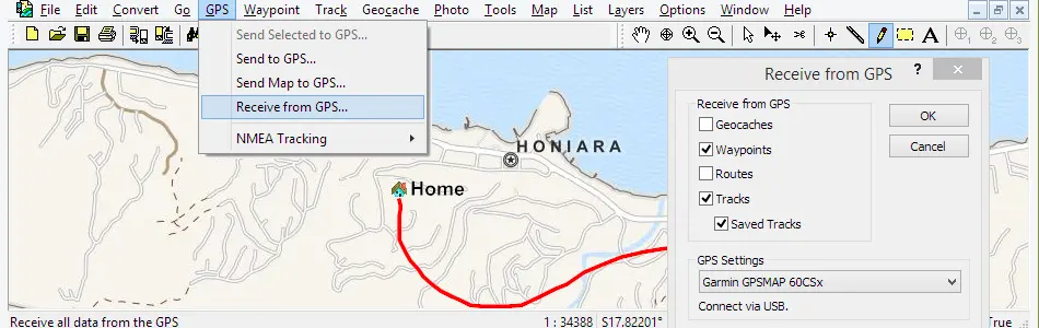 Map of Solomon Islands in ExpertGPS GPS Mapping Software