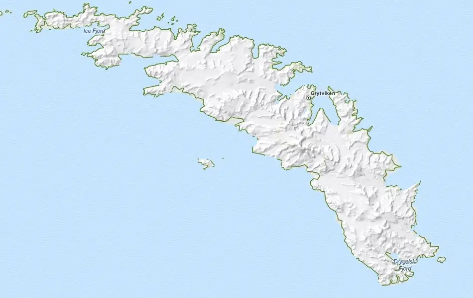 Map of South Georgia and the South Sandwich Isl in ExpertGPS GPS Mapping Software
