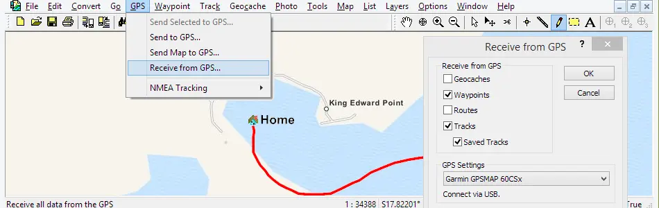 Map of South Georgia and the South Sandwich Isl in ExpertGPS GPS Mapping Software