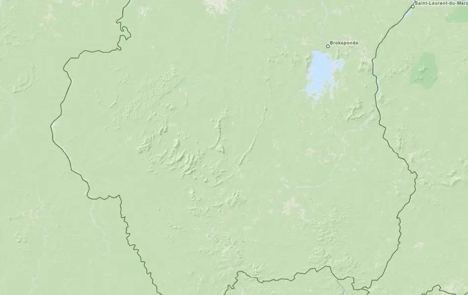 Map of Suriname in ExpertGPS GPS Mapping Software