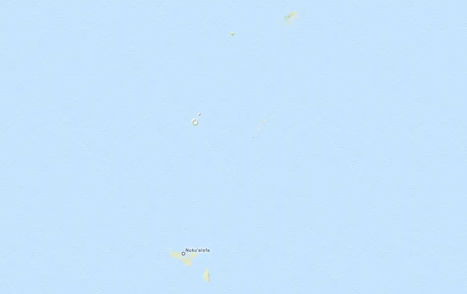 Map of Tonga in ExpertGPS GPS Mapping Software